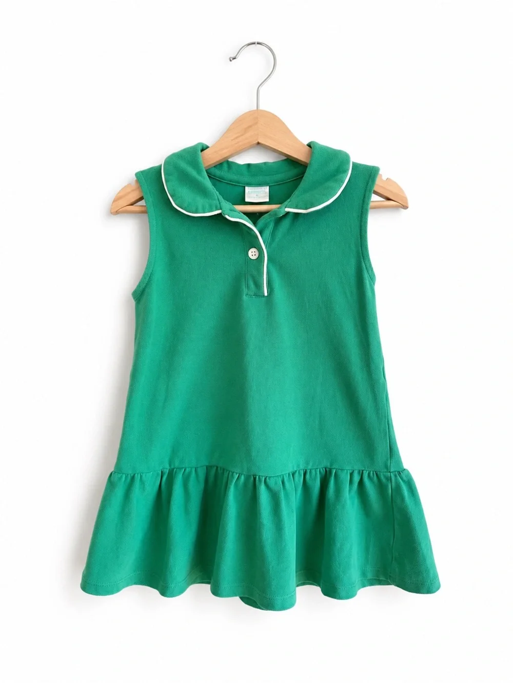 Edgehill Collection Toddler Girl Green Polo Ruffle Dress Preppy Size 3T